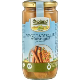 vegetarische Würstchen, pikant