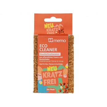 Eco Cleaner Haushaltsschwamm mit Mandel-&Haselnussschalen, 2 Stück