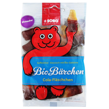 Cola Fläschchen mit Gelatine, 100g