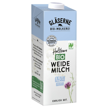 Milch H-Milch, fettarm 1,5% Gläserne