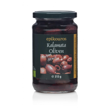 Kalamata Oliven schwarz o. Stein, 315g