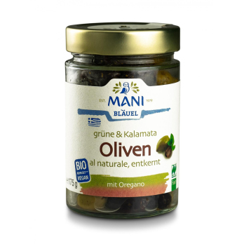 Grüne & Kalamata Oliven al Naturale entkernt, 175g