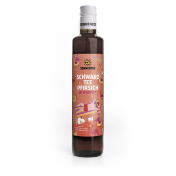 Schwarztee Pfirsich Eistee Sirup, 500ml
